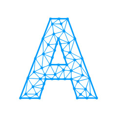 Letter a low poly design