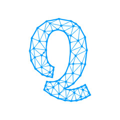 Letter q low poly design