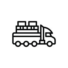 Black line icon for loaded