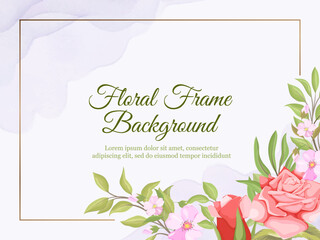 Floral Wedding Background Template Design