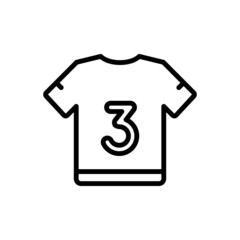 Black line icon for jersey