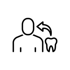Black line icon for relates