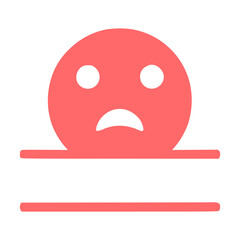 Obraz premium Sad smiley face personalized monogram
