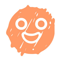 Happy smiley face doodle icon