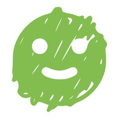 Happy smiley face doodle icon