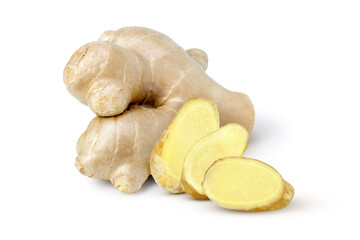 ginger root isolated on white