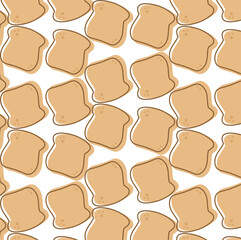 Toast Seamless repeating vector pattern