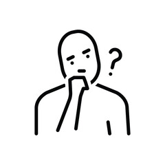 Black line icon for supposed