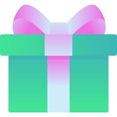 Gift box christmas or birthday present icon vector