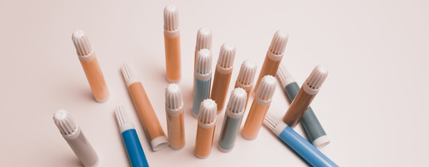 Beautiful felt pen for draw. School background