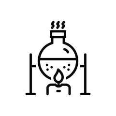 Black line icon for experiments