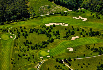 Golfplatz aus der Luft