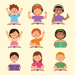 nine little students characters