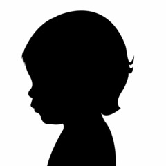 a child head silhouette vector