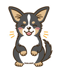 喜ぶチワワ（トライカラー）