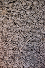 Ossuary. Oppenheim, Germany. Grainy photo. Vertical image. 