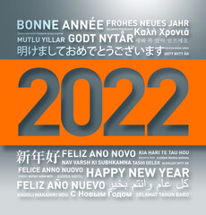 Obraz premium Happy new year greetings card from the world