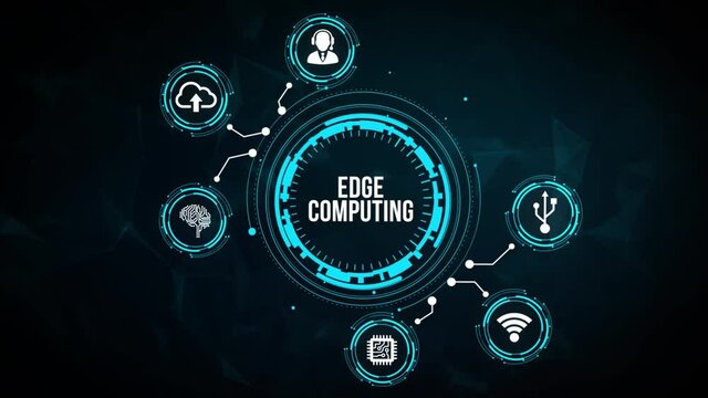 Internet, business, Technology and network concept. Edge computing modern IT technology on virtual screen.