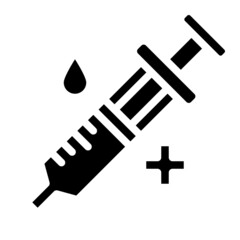 syringe glyph icon