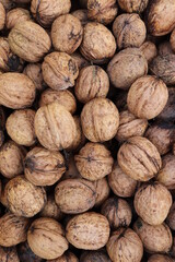 walnuts on wooden background