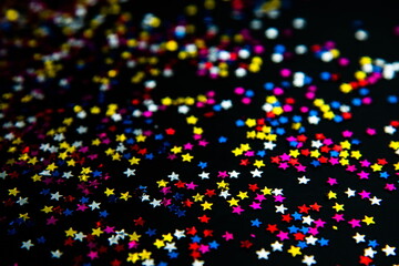 glittering shine bulbs lights background. abstract blurred of bl