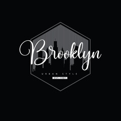Vector illustration of letter graphic. BROOKLYN, perfect for designing t-shirts, shirts, hoodies etc.
