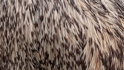 The texture Of An Emu Bird. The plumage of an emu bird. The pattern of the operculum.