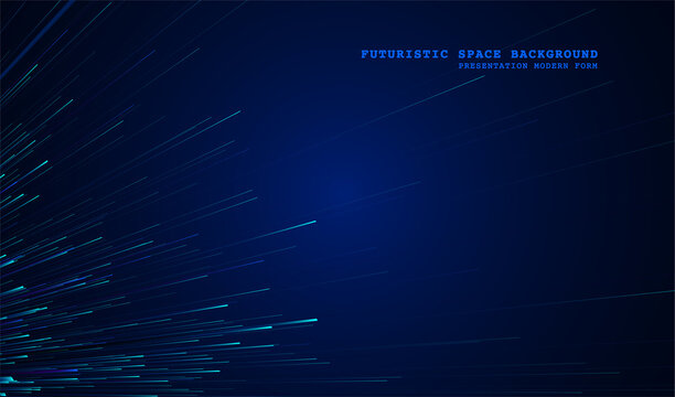 Glowing lines on blue background
