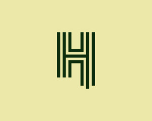 Alphabet letter icon logo H.