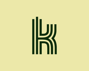 Alphabet letter icon logo K.