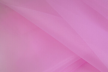 ピンクの布のウェーブ　ブルーの背景
