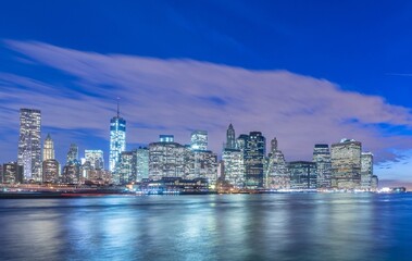Obraz premium View of lower Manhattan from Brooklyn