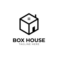 Box House Logo, Real estate agency logo design