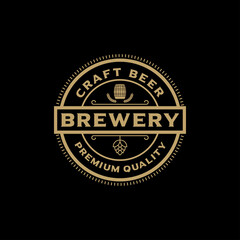 brewing company logo. logo brewery. vintage brewery logo vector