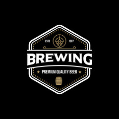 brewing company logo. logo brewery. vintage brewery logo vector