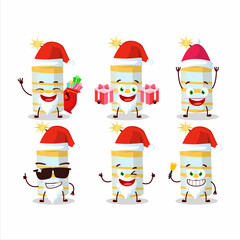 Santa Claus emoticons with yellow firecracker cartoon character