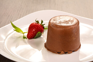 Sweet tasty chocolate bomb cake