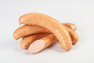 Natural meat sausages with minced meat