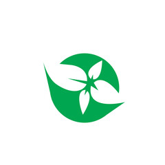 Logos of green Tree leaf ecology