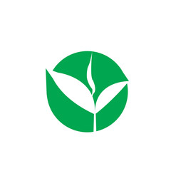 Logos of green Tree leaf ecology