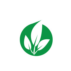 Logos of green Tree leaf ecology