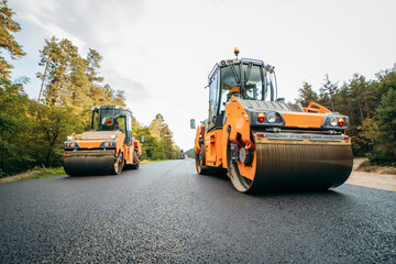 Road service repairs the highway