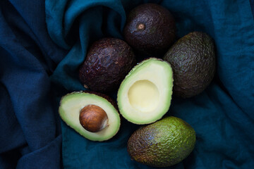 Ripe haas avocado in an eco-friendly bowl, selective focus