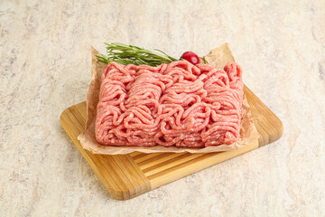 Raw beef minced meat for cooking