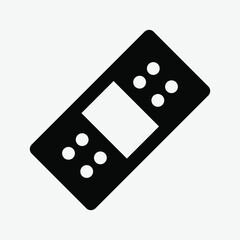 Plaster icon vector illustration in solid style about medical, use for website mobile app presentation