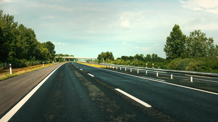 Empty A3 motorway in Croatia
