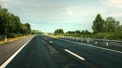 Naklejka premium Empty A3 motorway in Croatia