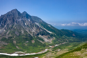 swiss mountains in the summer