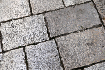 Smoothly polished pavement in the centre of the old town