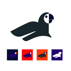 Bird logo concept design stock illustration. Parrot icon. 